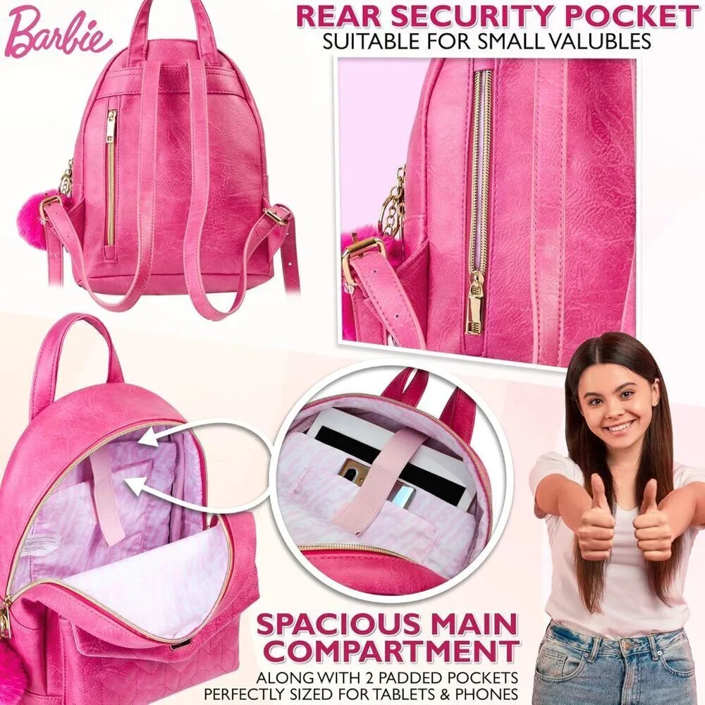 Mini Faux Leather Backpack for Women Girls Teens Compact Travel School